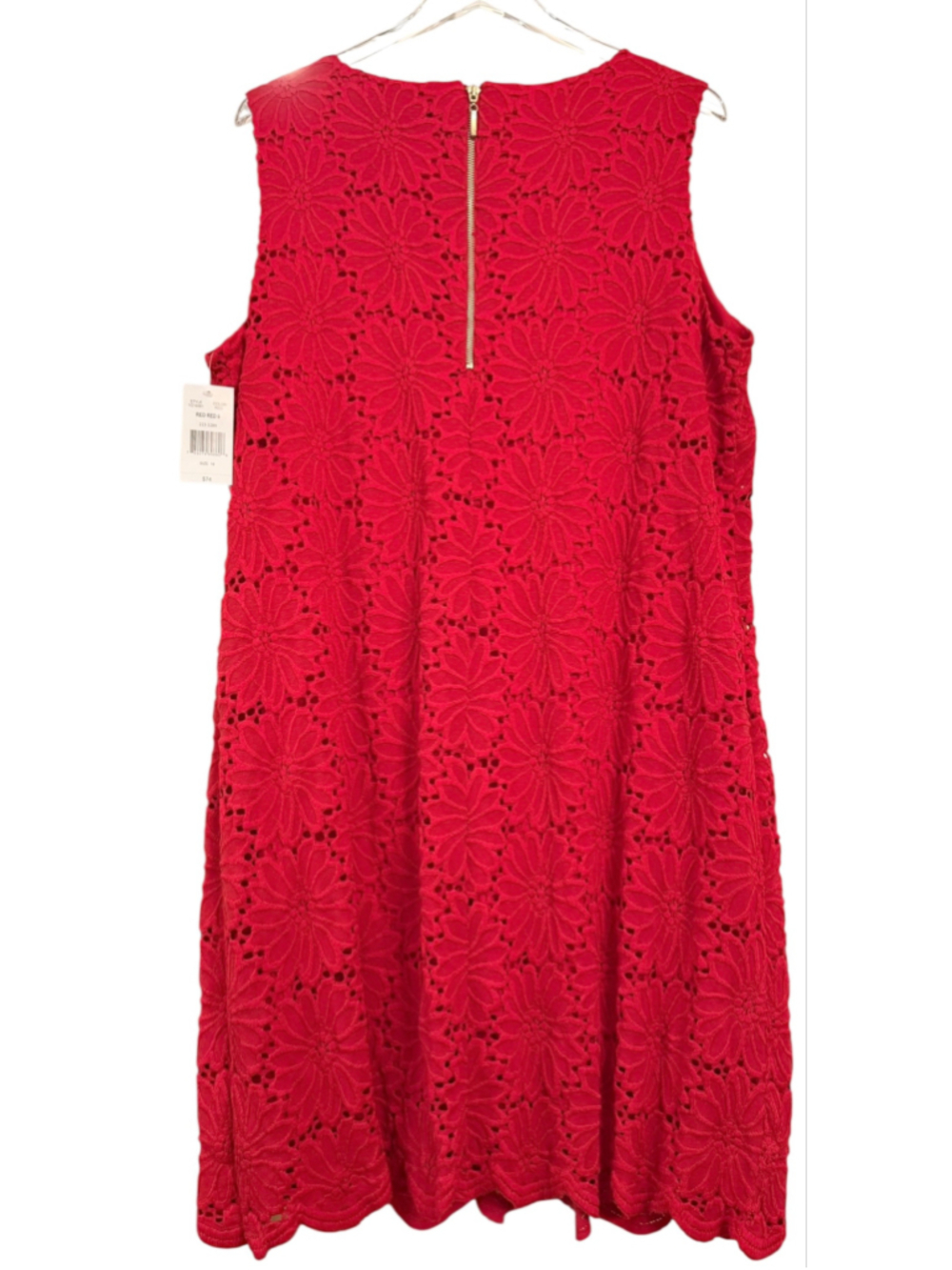 RN Studio Red Floral Lace Sleeveless Cocktail Dress Plus Size 18 NWT - Picture 5 of 12